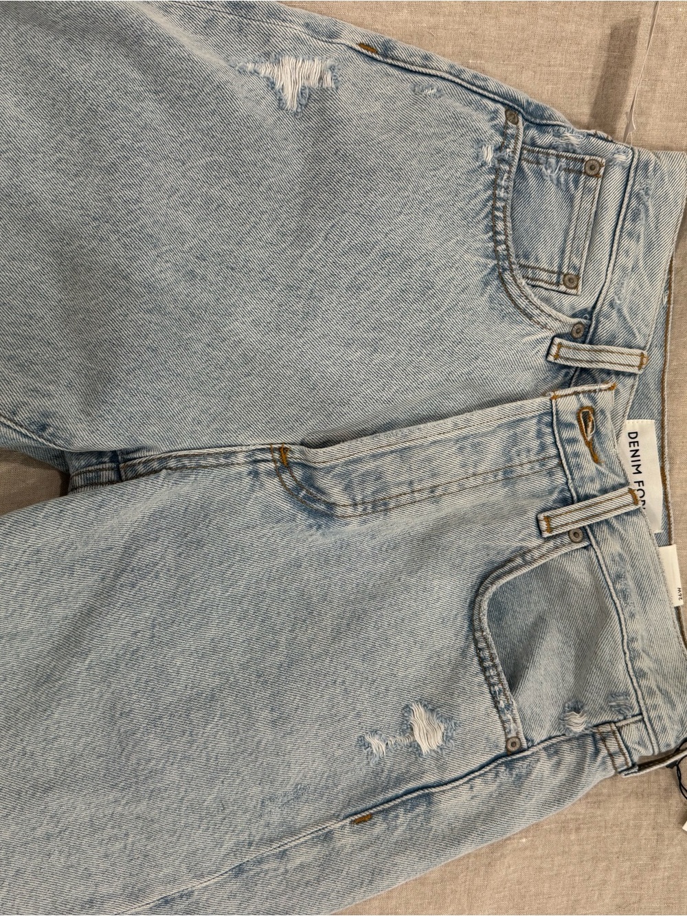 Denim Forum Light Blue High-Rise Jeans